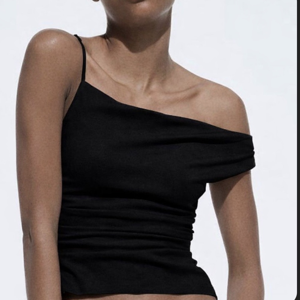 Zara Black Asymmetrical Camisole